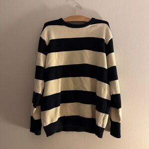 Brandy Melville John Galt cream and navy striped sweater